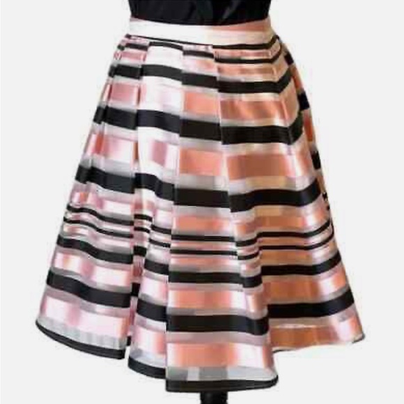 Pink Tartan Satin Stripe Full Skirt - Picture 8 of 9